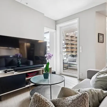 アパート Bjorvika Center Double Bed And Sofa Bed