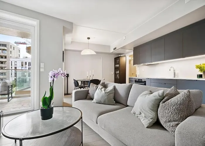 Apartament Bjorvika Center Double Bed And Sofa Bed *